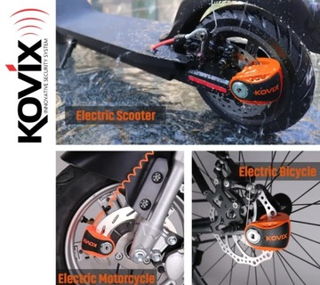 MOCNA BLOKADA MOTOCYKLOWA Z ALARMEM KOVIX KNX15