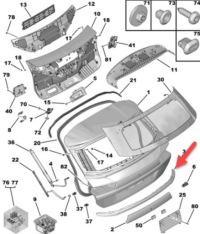 фото thumb №8, Молдинг крышки багажника peugeot 508 sw 2 1637300780