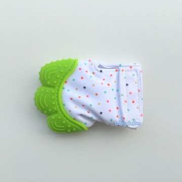 Прорезыватель GLOVE для прорезывания зубов BABY COLORS на липучке