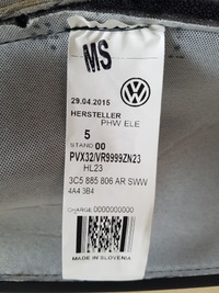 фото thumb №8, Vw passat b6 обивка спинка сиденье 3c5885806ar sww isofix