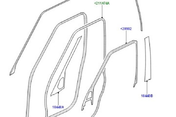 фото thumb №10, Land rover discovery iv l319 прокладка дверь передних новая оригинальная lr0