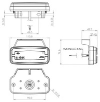 фото thumb №8, Лампа габаритна габаритний ліхтар кронштейн відбивач бічна