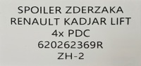 Купити Nowa org решітка решітка радіатора dół бампера renault kadjar lift 4x pdc 2018-2022, фото thumb