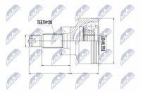 фото thumb №2, Npz-hd-063 nty шарнір зовнішній honda city/jazz