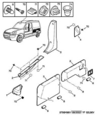 фото thumb №6, Гумовий елемент панель двері бокових citroen berlingo ii оригінальний номер 7465.gj