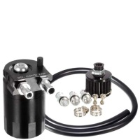 Бак расширительный масла 300ml с фильтром, сепаратор масла к автомобиля 11/13/15mm - чёрный Доставка, фото thumb