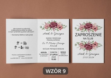 ZAPROSZENIA NA WESELE ŚLUB Z PERSONALIZACJĄ ŚLUBNE WESELNE KOPERTA EKSPRESS