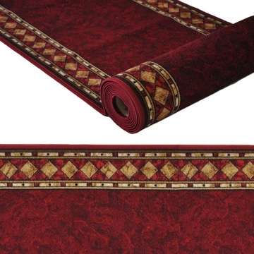 CHODNIK DO PRZEDPOKOJU NA METRY PODGUMOWANY DYWANOWY CHEOPS 10 BORDO 100CM