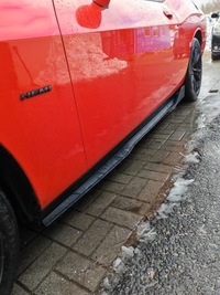 фото thumb №9, Накладки накладки пороговые v3 – чёрный mat dodge challenger 2015-2023