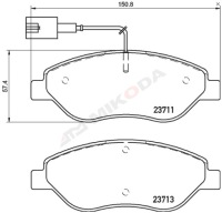 фото thumb №5, Гальмівні колодки гальмівні перед alfa romeo mito fiat stilo, fiat tipo