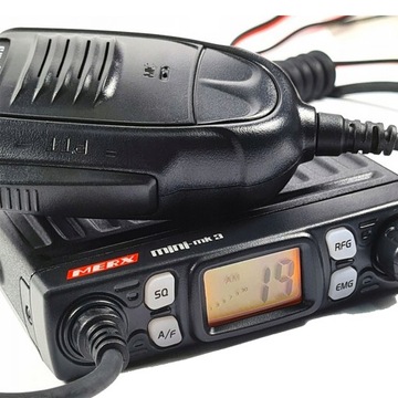 CB RADIO MERX Mini MK3 самая маленькая антенна AM/FM RF-Gain ASQ + PNI Extra 45