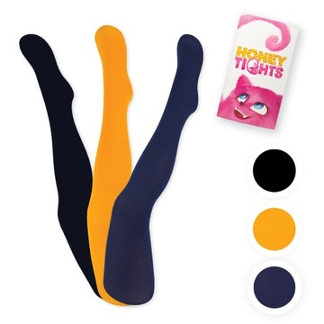 Итальянские колготки для девочек Honey Tights 40 ден гладкие, 3 упаковки, размеры 128-134