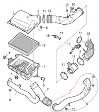 фото thumb №7, Трубка шланг повітря saab 9-3 93 12798431 b207 b284 2.8t 1.8t 2.0t
