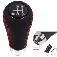 фото thumb №14, Ручка переключения передач универсальная тюнинг кожа 5 ступенчатая тяга переключения передач