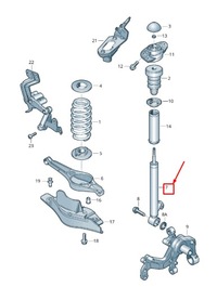 фото thumb №1, Audi q3 8u rear правий gas shock абсорбер 5n0513046d