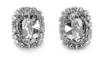 ПРОДОЛЬНЫЕ СЕРЕБРЯНЫЕ КРЕПЛЕНИЯ ДЛЯ УШЕЙ, JABLONEX CRYSTAL