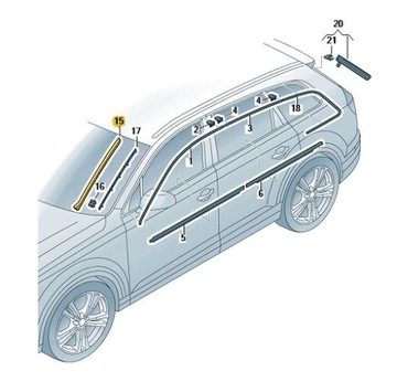 Listwa zbierania wody prawa 4M0854328B01C Audi Q7 Nowa Oryginalna