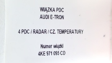 фото thumb №10, Новая жгут перед 4pdc cz. температуры audi e-tron 4ke971095cd + датчики