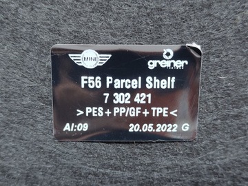 фото thumb №6, Mini cooper f56 полка задняя багажника оригинал 7302421