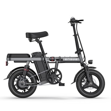 Składany szary rower elektryczny ENGWE T14 350W 33KM/H 10Ah 80KM 14 cali