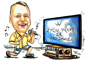 Karykatura ze zdjęcia A3 - 1 os. ANTYRAMA GRATIS Urodziny Prezent