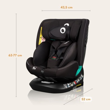 ВРАЩАЮЩЕЕСЯ автокресло ISOFIX ПЕРЕДНЯЯ СПИНА BASTIAAN ONE I-SIZE 40-150 см