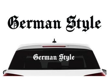 Naklejka GERMAN STYLE na auto przednią tylnią szybę *Kolory *65cm