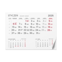 Односекционные настенные корпоративные календари с логотипом на 2025 год: образцы + бесплатный дизайн