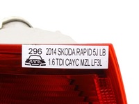 фото thumb №9, Лампа левая левый перед передняя w крыло skoda rapid 5j lb 5jh945095 14r