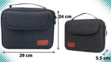 ETUI TORBA ORGANIZER NA KABLE ŁADOWARKI POJEMNA DO WALIZKI PODRÓŻ SAMOLOTU