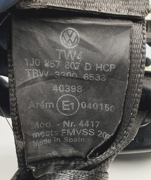 фото thumb №3, Pas безпеки середній зад vw golf iv