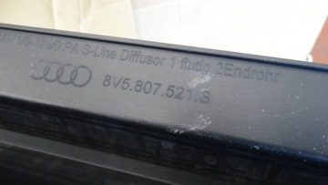 фото thumb №7, Диффузор накладка бампера зад 8v5807521s audi a3 sedan s-line рестайлинг