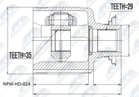 фото thumb №2, Npw-hd-024 nty шарнір внутрішній honda pilot 09-,