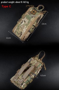 Тактическая аптечка, подсумок Ifak Molle, быстросъемная откидная крышка