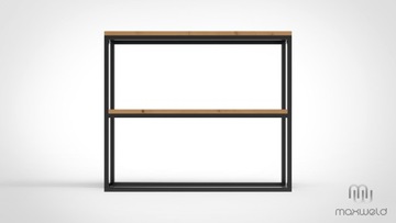 Консольный стол DOUBLE, металл индустриальный LOFT