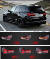 фото thumb №12, Лампы задние kpl 4-штуки led тюнинг чёрный g05 lci вид bmw x5 f15 2013-2019