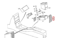 Mercedes-benz sl r129 засувка попільнички a12981001929045 оригінальна Київ, фото thumb