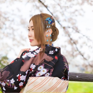 DAMSKIE KIMONO DZIEWCZYNA SPINKI DO WŁOSÓW PANNA MŁODA