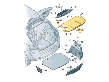 фото thumb №13, 6j4867769d полка багажника чёрная seat ibiza aso