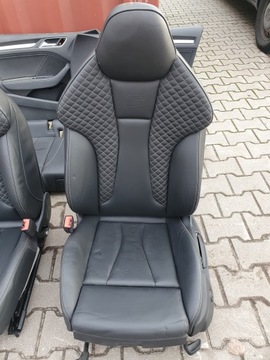 фото thumb №10, Audi a3 s3 rs3 8v комплектная обивка кожа обшивки сиденья supersport recaro