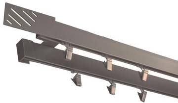 KARNISZ ALUMINIOWY PODWÓJNY 120 cm