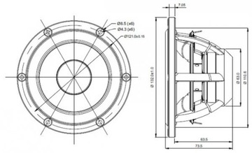 Динамик SB Acoustics Satori MR13P-4 5 дюймов, 4 Ом