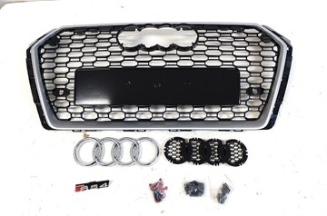 фото thumb №12, Rs4 решітка радіатора бампера решітка радіатор audi a4 b9 2015-19 s-line pdc срібний