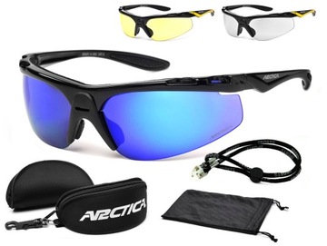 СОЛНЦЕЗАЩИТНЫЕ ОЧКИ ARCTICA S-30E ДЛЯ ВЕЛОСИПЕДА 3 сменных линзы