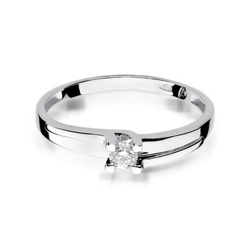 Кольцо W-246 0,12CT Diamond Yellow Gold 585