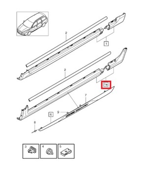 фото thumb №1, Планка пороговая левая volvo xc70 i 2008-2016r