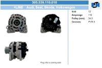 фото thumb №2, Генератор volkswagen 110a генератор bv psh