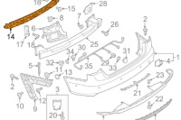 Купить Audi a6 c7 средний кронштейн бампера заднего универсал 4g9807458a оригинальный, фото thumb