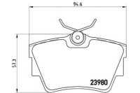 фото thumb №2, Brembo гальмівні колодки гальмівні renault trafic 01- задня