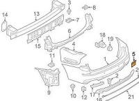 фото thumb №8, Bmw 5 f07 m sport задний бампер защита держатель буксировочный 51128055049 oem